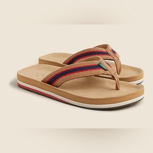 NWT J Crew Striped Flip Flops